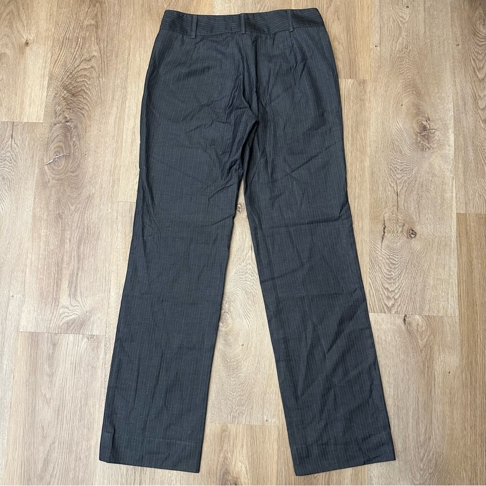 Expozay Charcoal Pinstripe Gray Straight-Leg Trousers - Picture 2 of 6